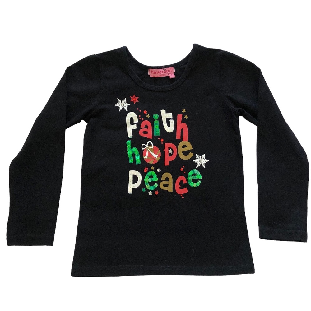 Havengirl Black Christmas Tee Top 5